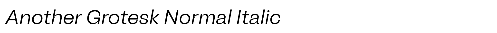 Another Grotesk Normal Italic image